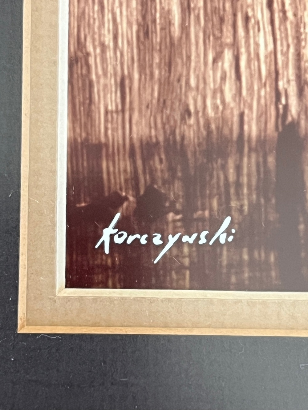 Rustic Windmill Wall Art Print in Sepia with Wood Frame Signed Korzynski Vintage - Picture 4 of 8